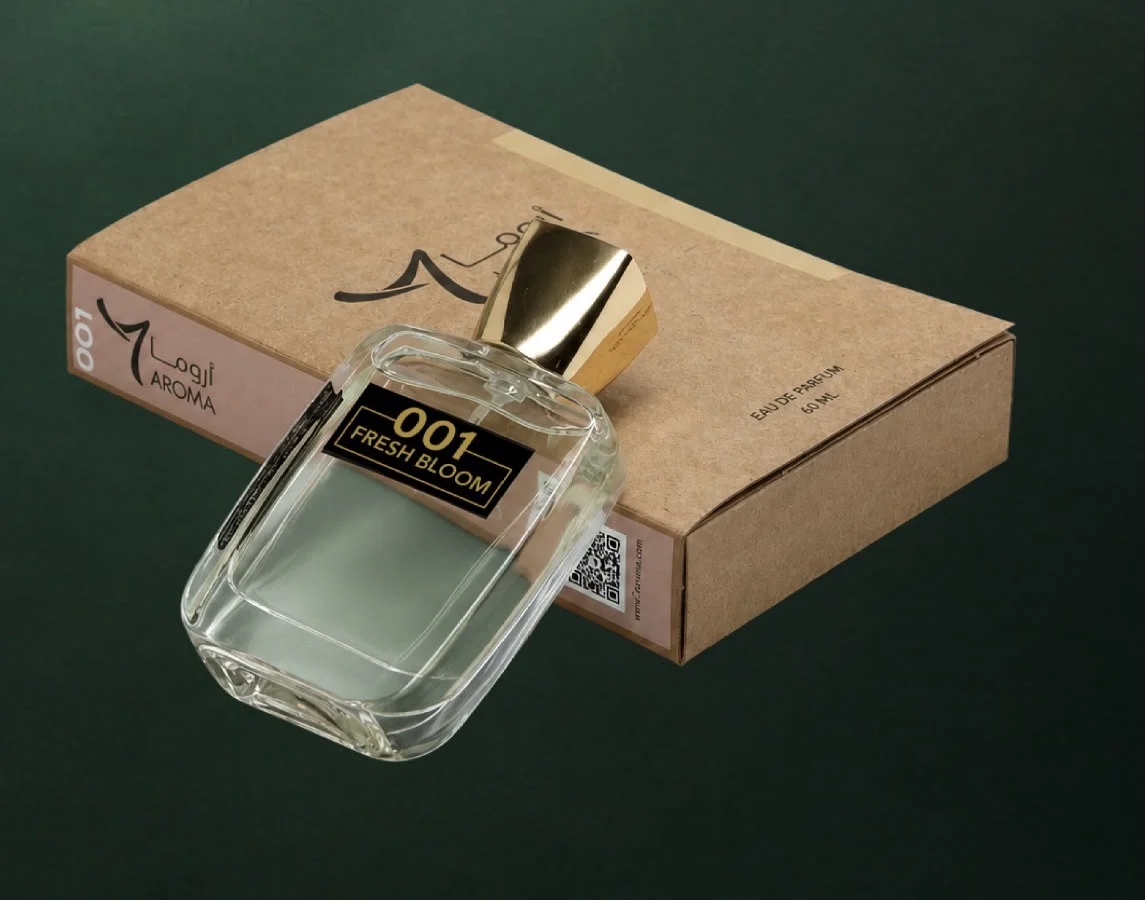 7 AROMA 001 Fresh Bloom bottle on its kraft box